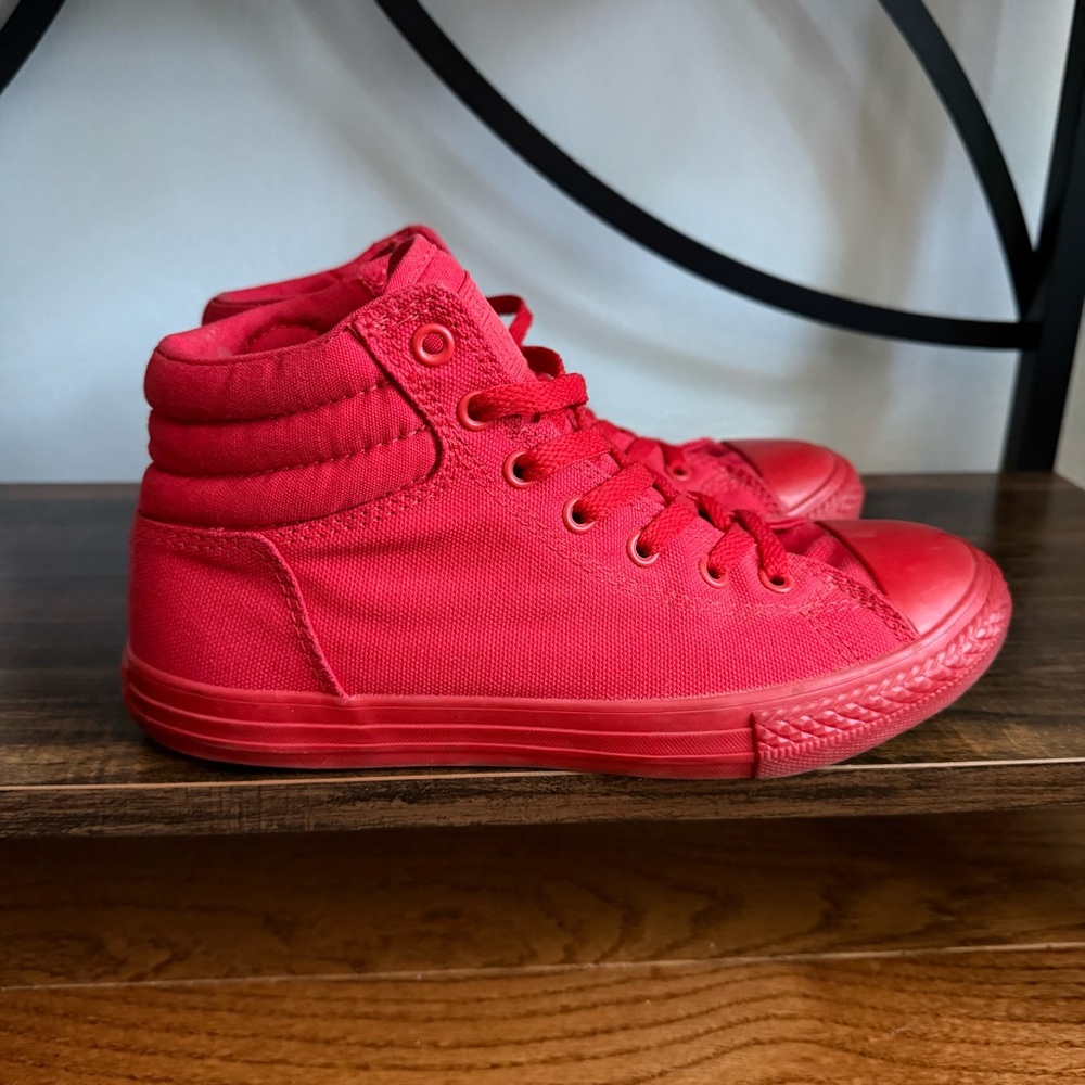 Converse Kids Red Canvas Sneakers